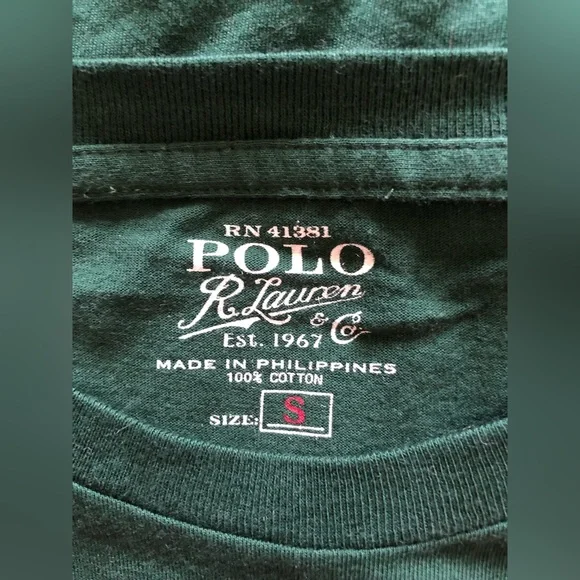 Polo Ralph Lauren Vintage American Flag long sleeves pullover top shirt size S - Picture 7 of 9